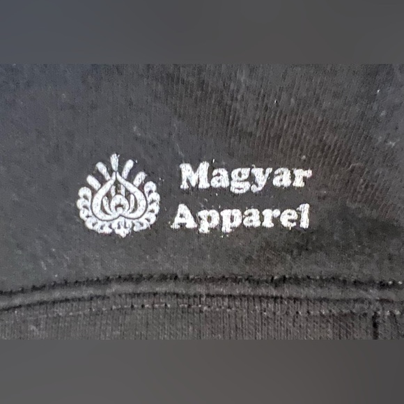 Colorful Hungarian Floral Embroidery Black Champion Sweatshirt - Picture 5 of 8